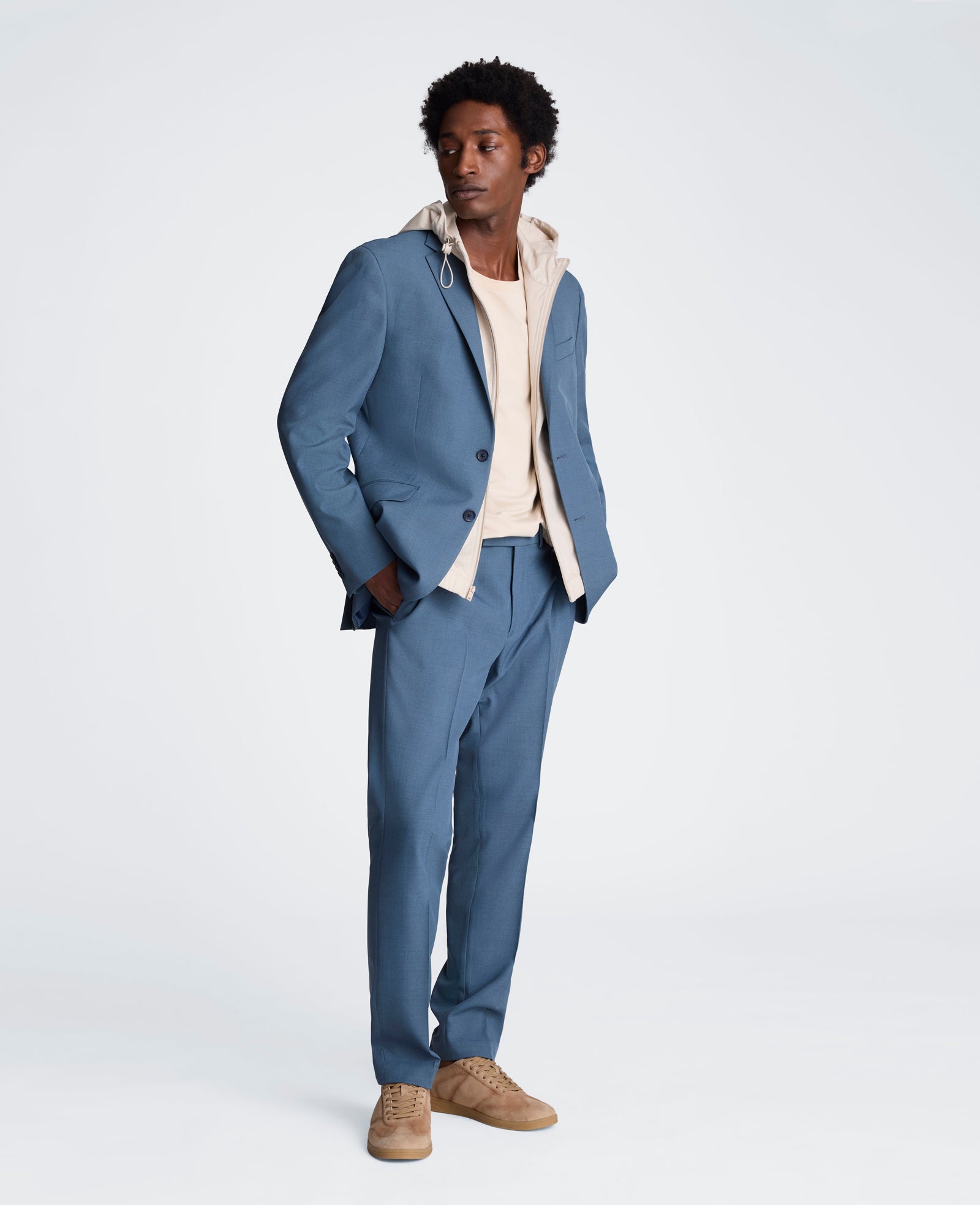 Kenneth Cole Reaction Clothing Ready Flex Slim-Fit Nested Suit completo uomo blu scuro slim fit