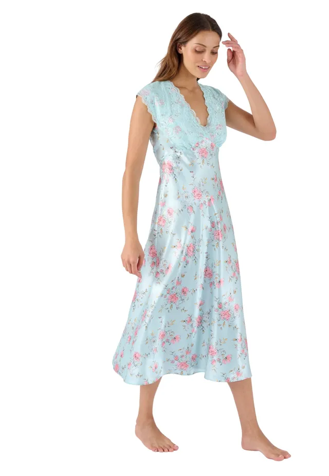 Damart Homewear camicia da notte raso e pizzo XS satinata