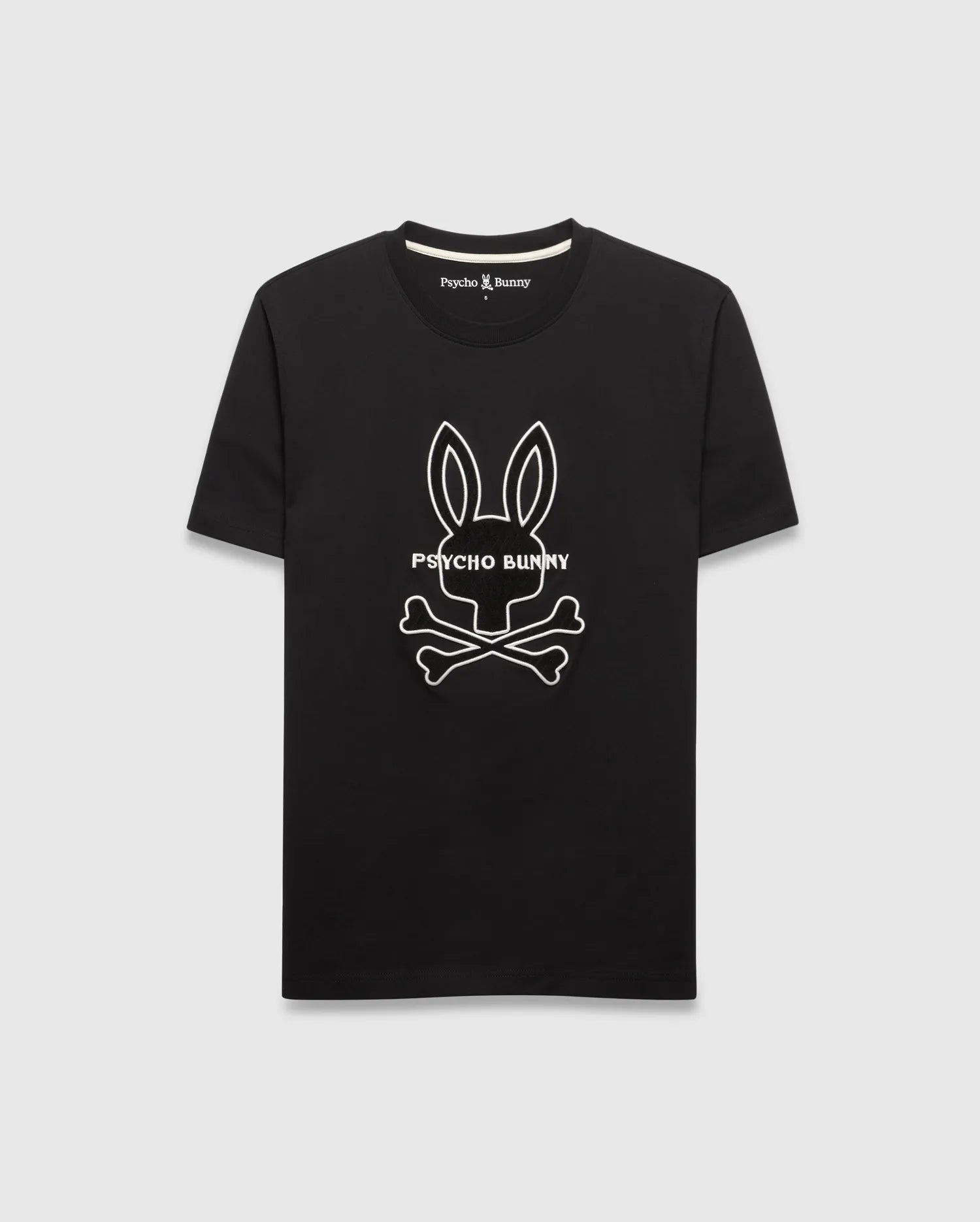 Psycho Bunny Men's Tees Craig Graphic Tee T-shirt nera cotone
