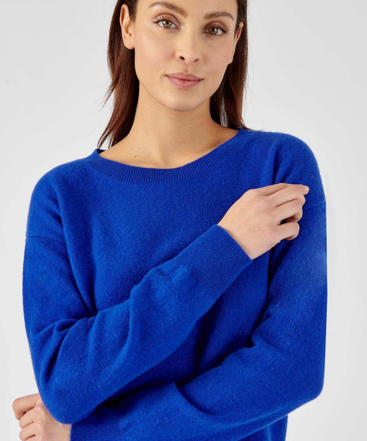 Damart Prêt-à-porter maglione puro cashmere Porcellana blu 40