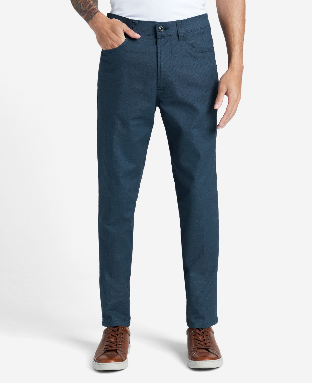 Kenneth Cole Reaction Clothing 5-Pocket Stretch Pant pantaloni indigo 5 tasche