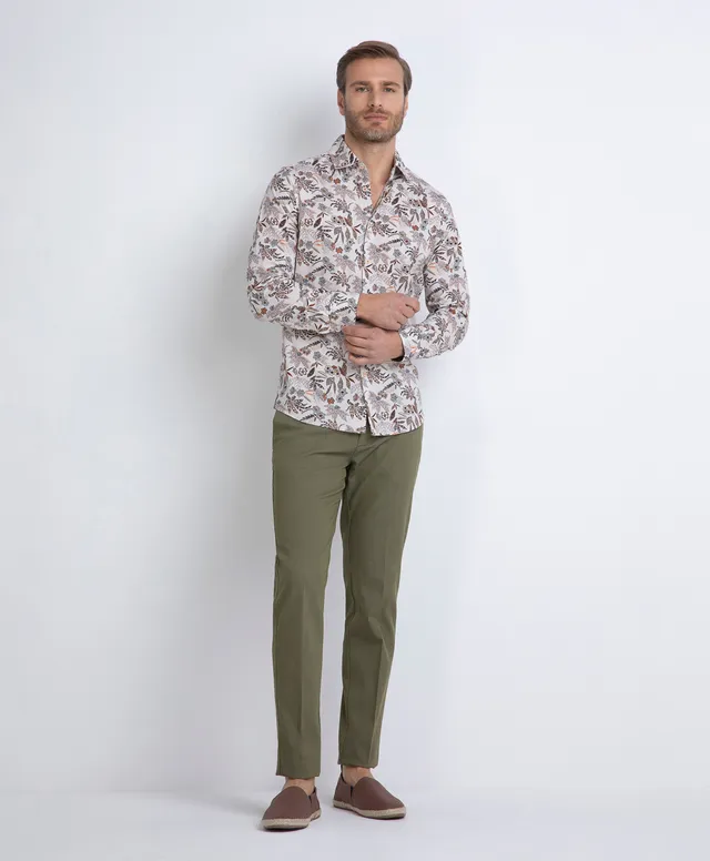 Markup Uomo Camicie Camicia righe e fiori camicia