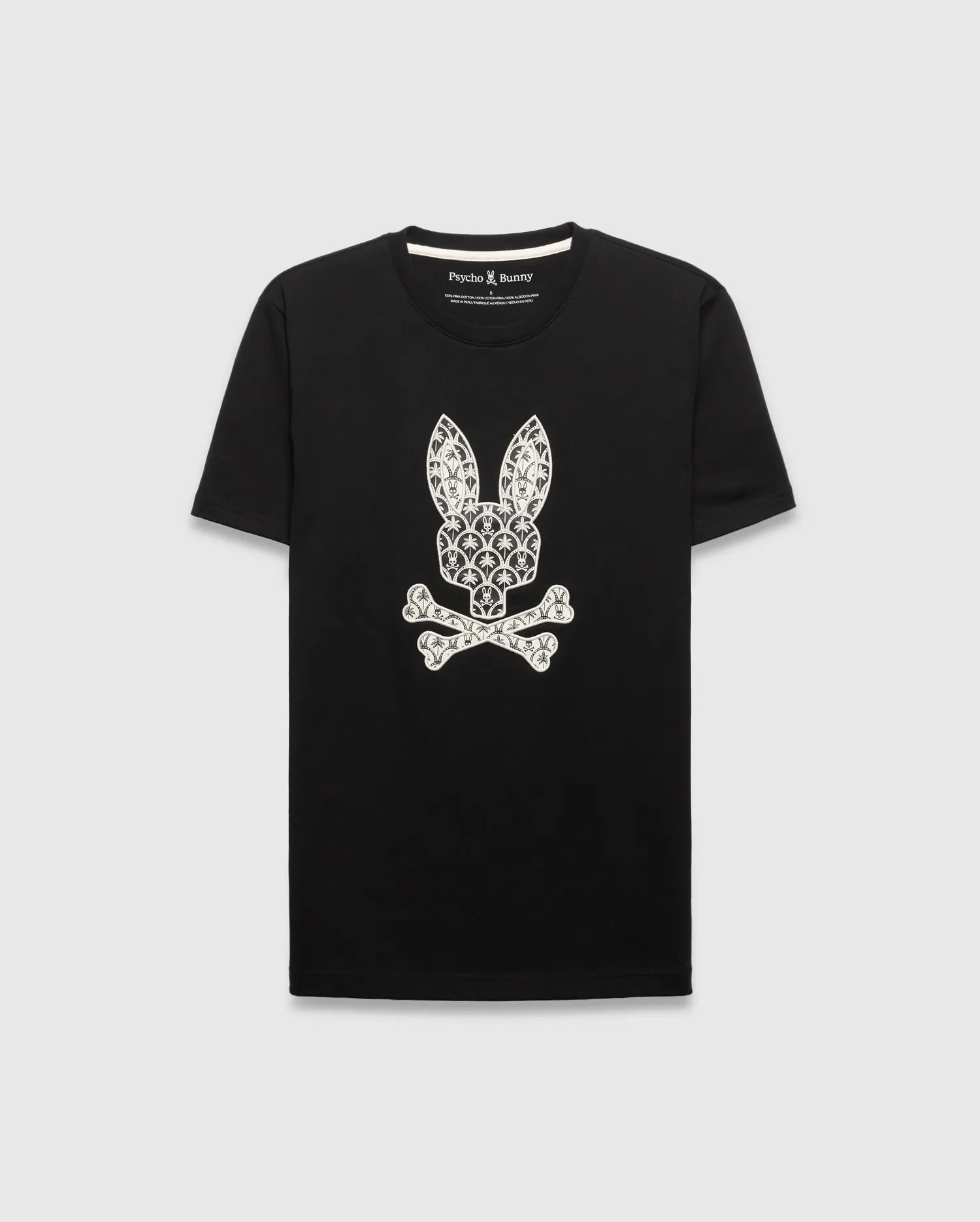 Psycho Bunny Men's Tees MENS BRAD GRAPHIC TEE - MT0200274 maglietta nera