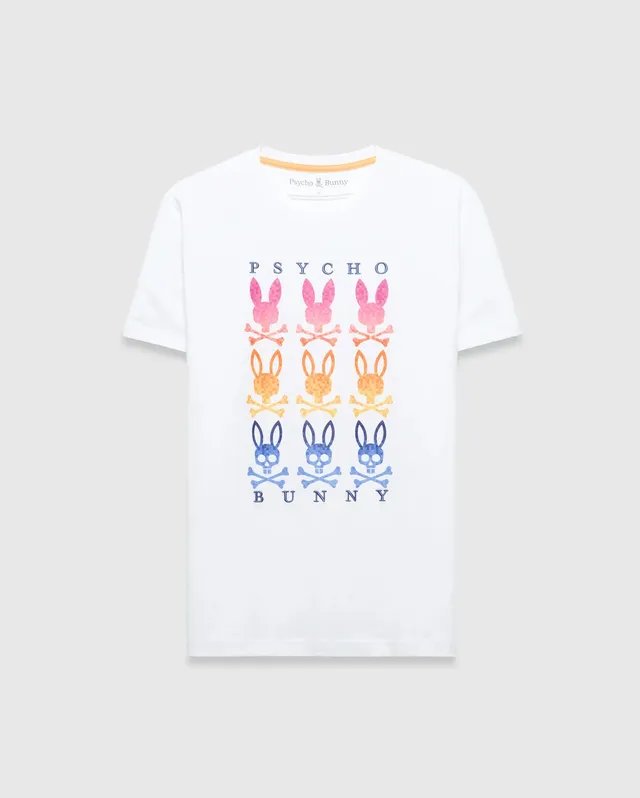 Psycho Bunny Men's Tees MENS COLT GRAPHIC TEE - MT0200317 maglietta bianca