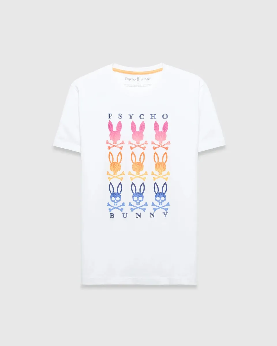 Psycho Bunny Men's Tees MENS COLT GRAPHIC TEE - MT0200317 maglietta bianca