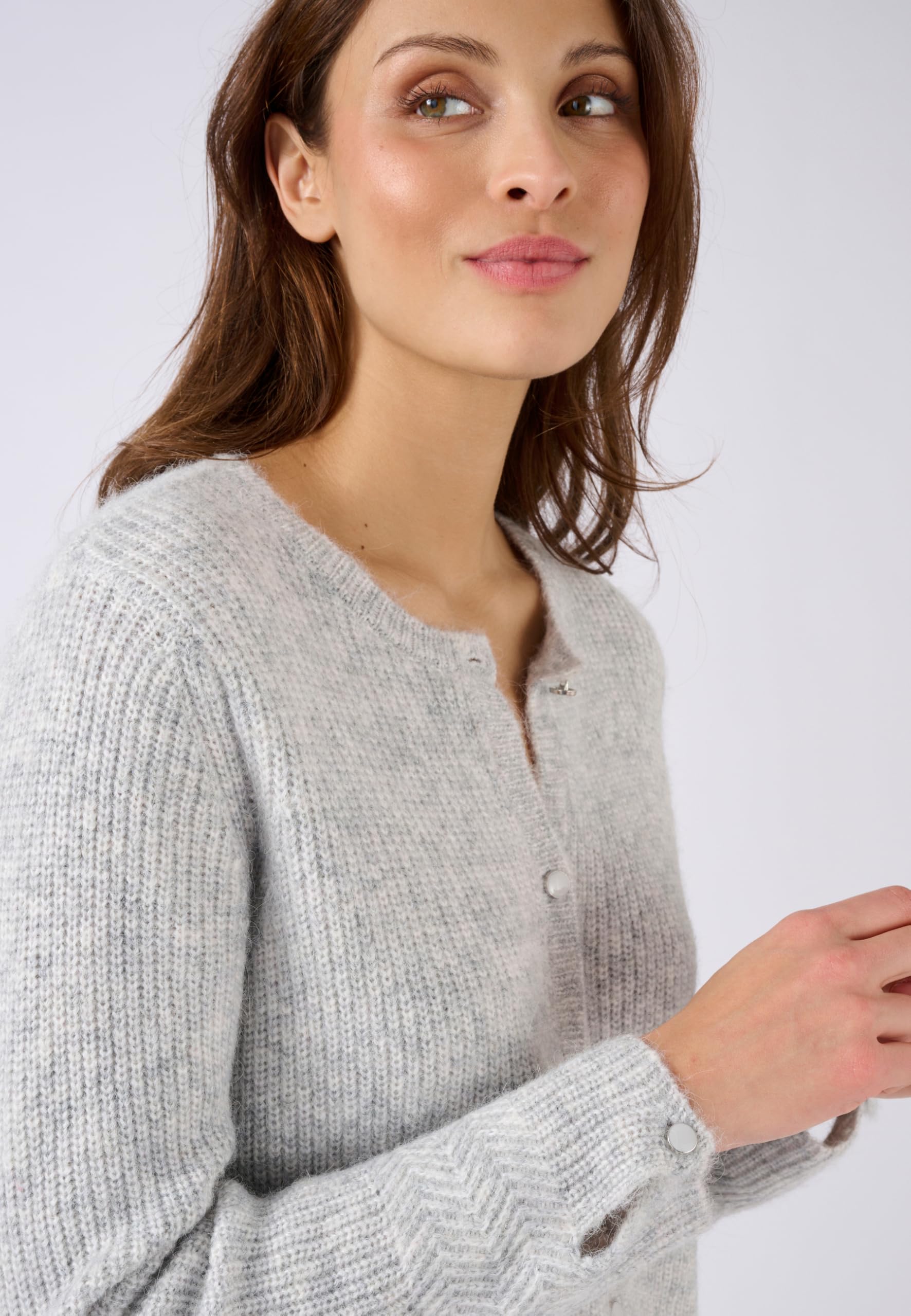Damart Prêt-à-porter Cardigan da donna grigio etere