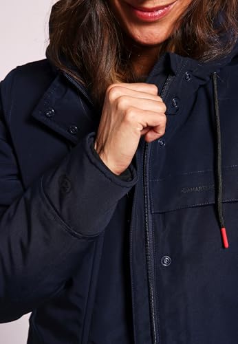 Damart Thermolactyl Parka con cappuccio blu marino donna