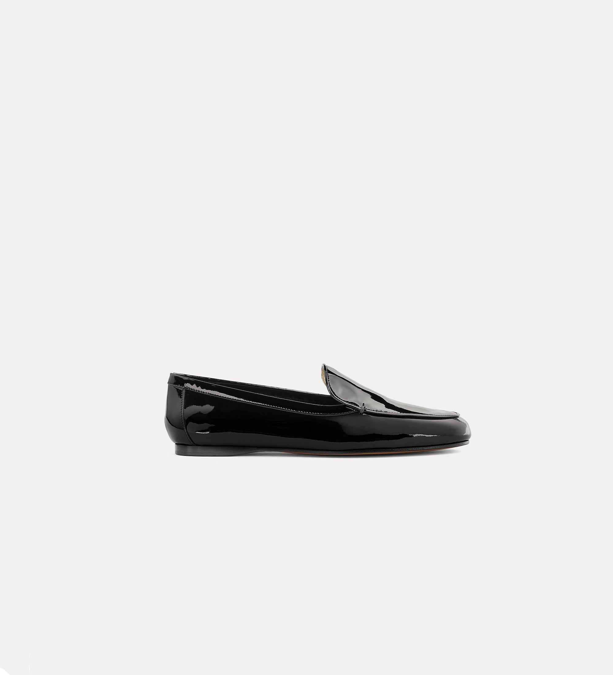 Forte scarpe mocassini neri in pelle verniciata