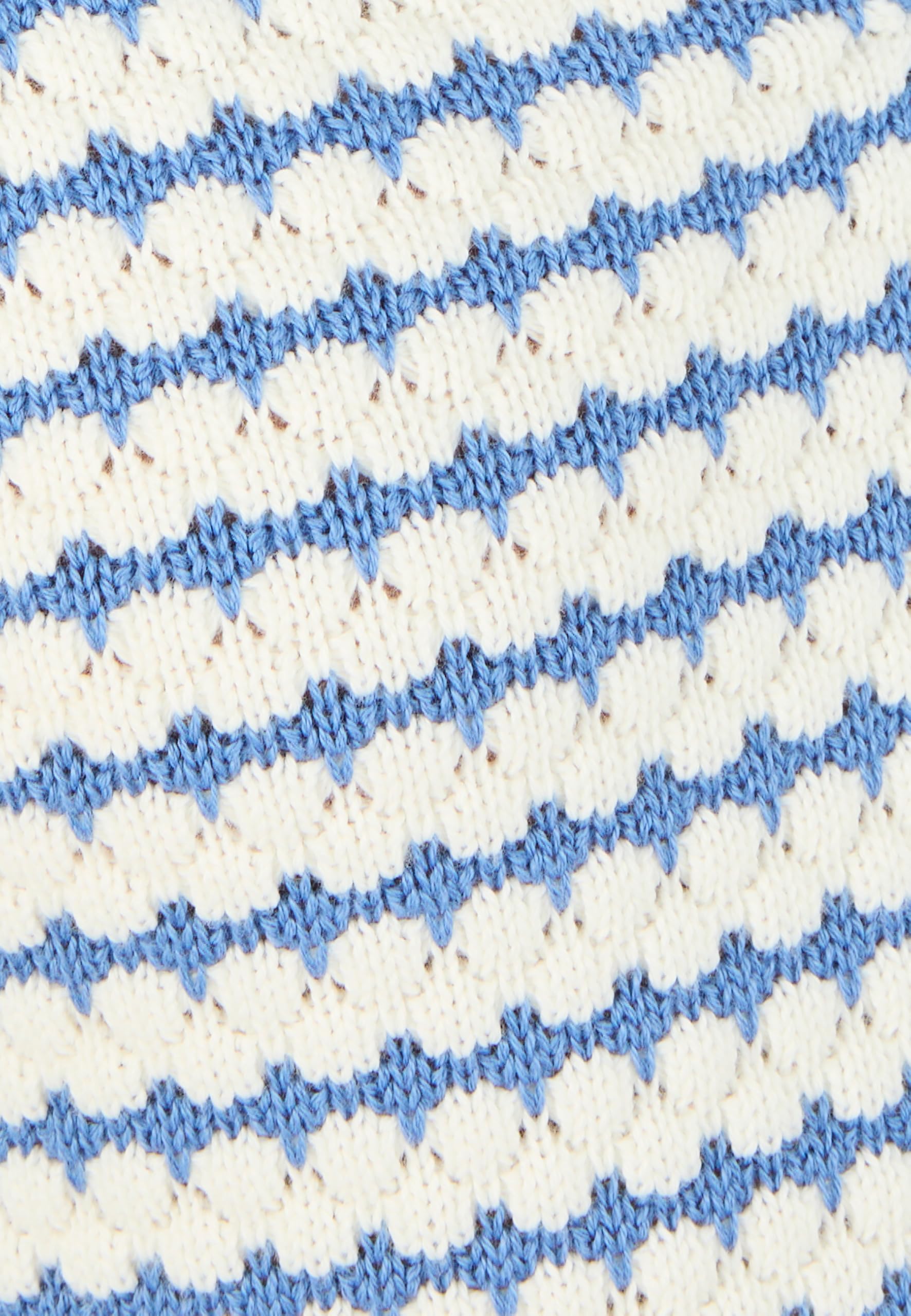 Damart Prêt-à-porter Maglione Collo a Polo a Righe maglione in cotone