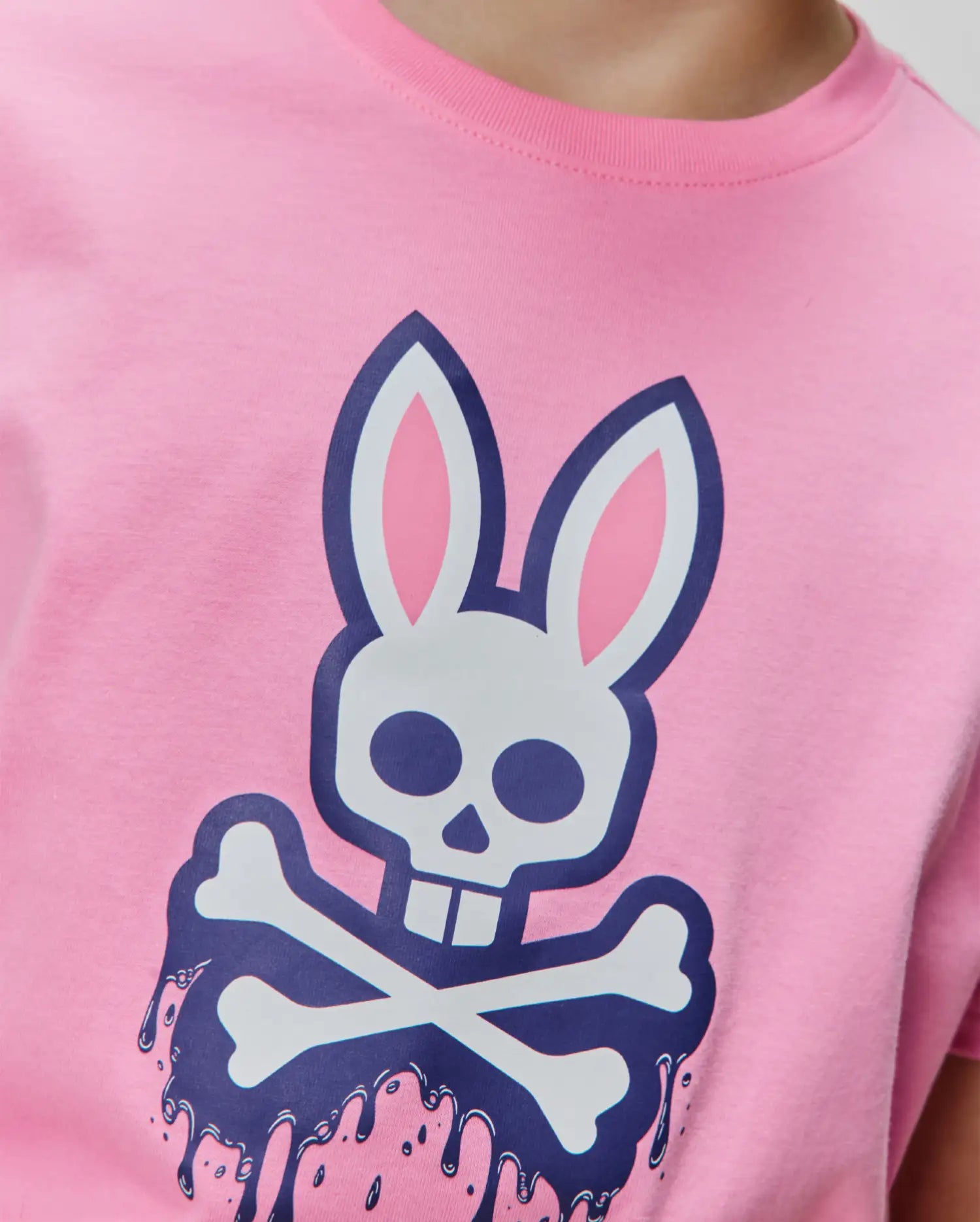 Psycho Bunny Kids Tees Carl Graphic Tee maglietta rosa, cotone Pima