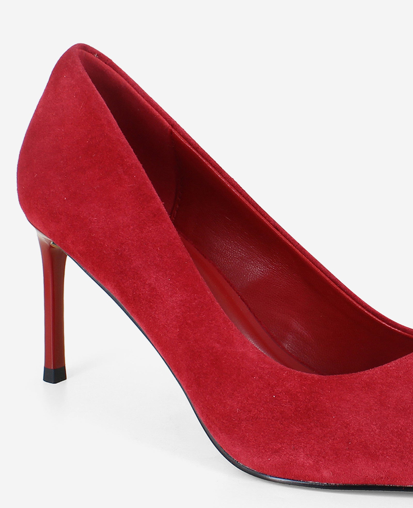 Kenneth Cole Reaction Shoes Perfect Suede Heel décolleté rosse in pelle