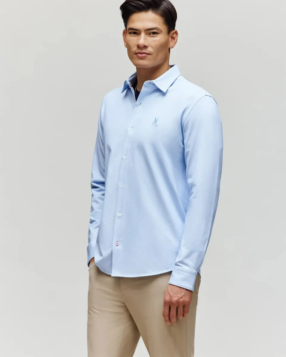 Psycho Bunny Men's Shirts MENS JIM JERSEY STRIPED KNIT SHIRT - MT0300041 camicia rigata