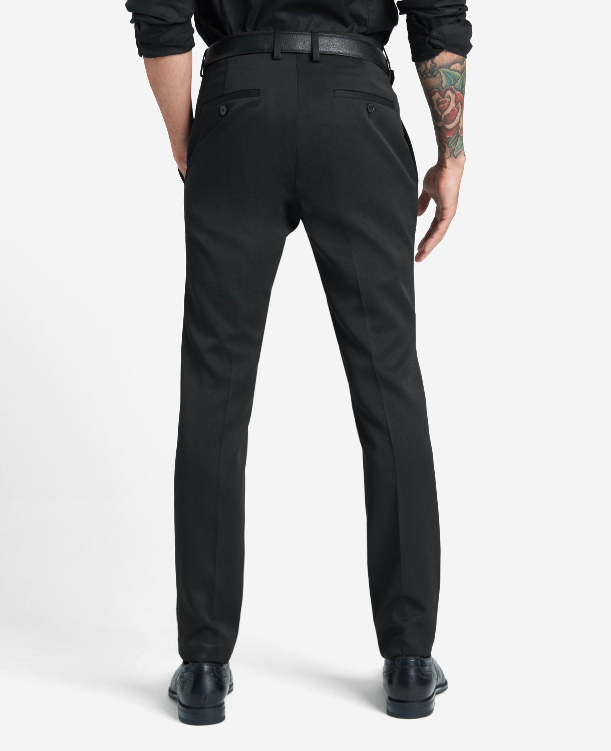 Kenneth Cole Reaction Clothing Slim-Fit Stretch Dress Pant pantaloni neri