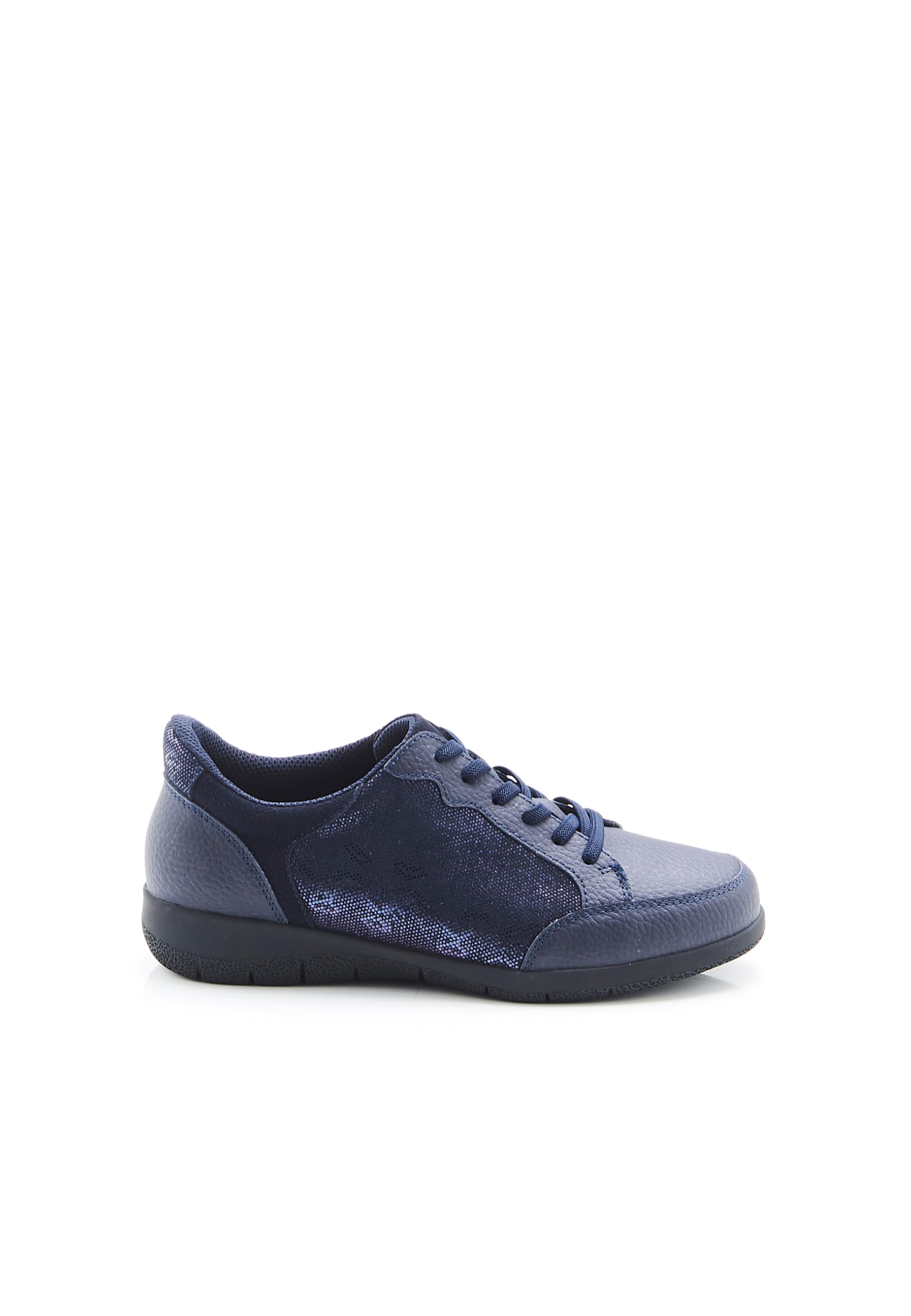 Damart Calzature derby con lacci elasticati Amortyl donna blu marino animale 36