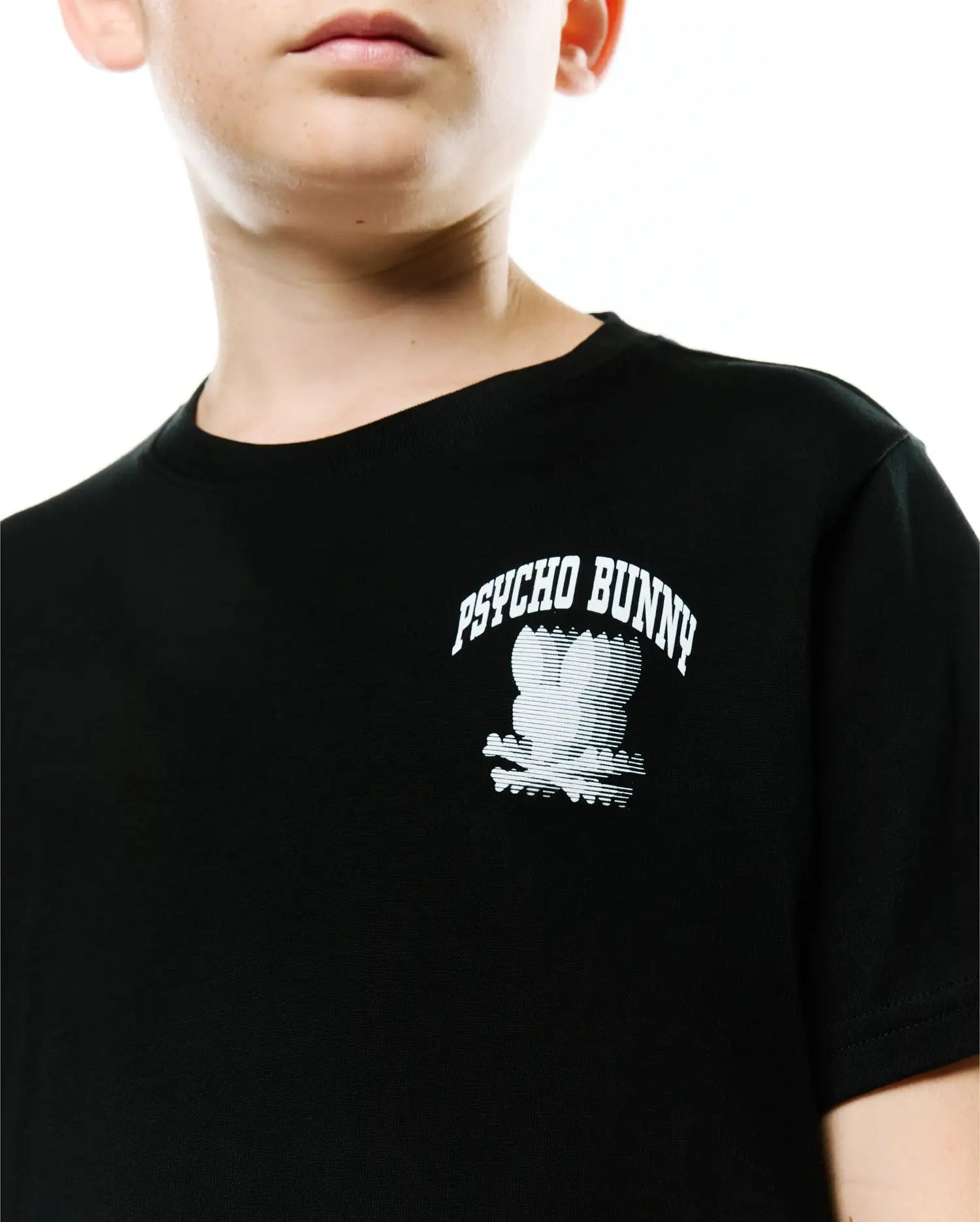 Psycho Bunny Kids Tees KIDS NATHANIEL BACK GRAPHIC TEE KT0200236 t-shirt nera