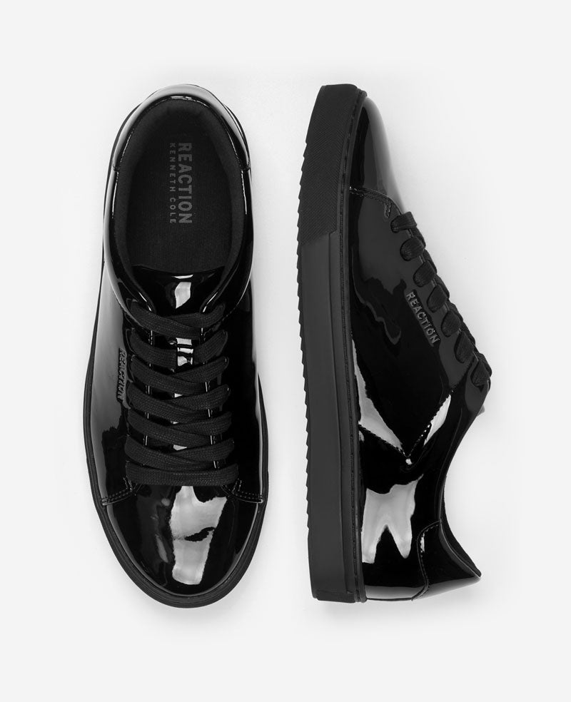 Kenneth Cole Reaction Shoes REACTION - Javon Patent Sneaker sneaker nera lucida