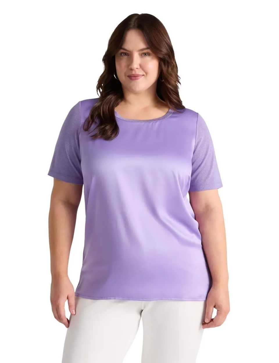 Fiorella Rubino Top e t-shirt T-shirt in raso e jersey lurex