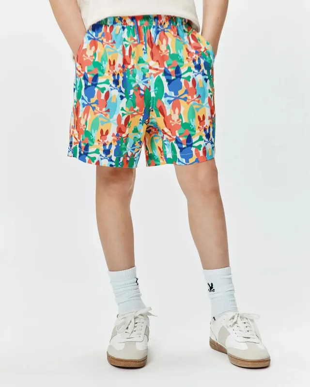 Psycho Bunny Kids Swimwear Tanner Swim Trunk 6" costume multi 2T-XL