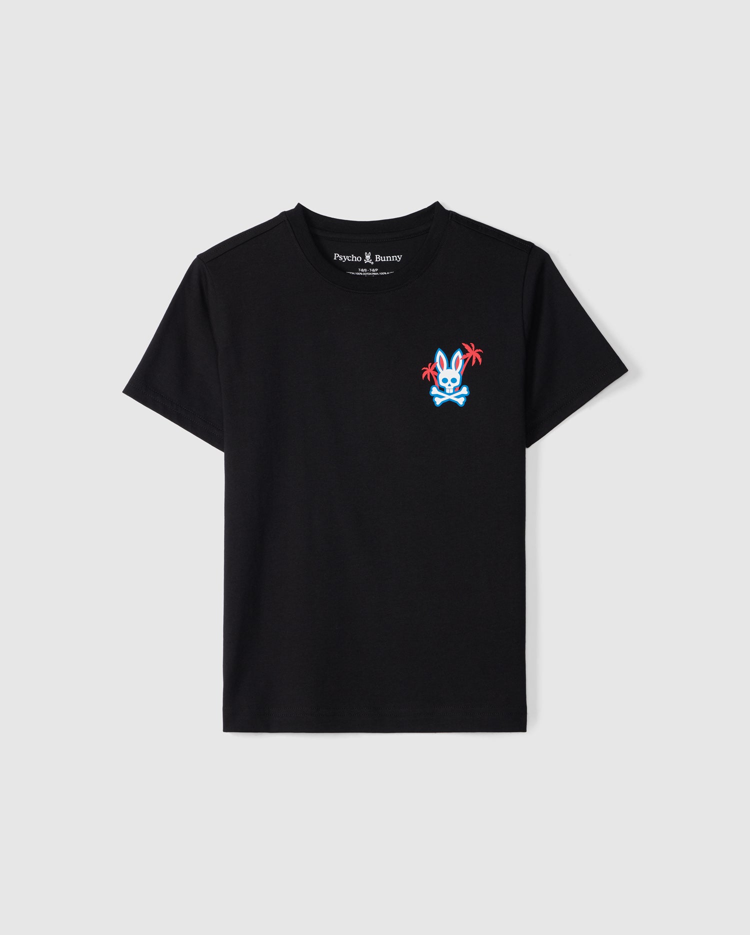 Psycho Bunny Kids Tees Los Angeles City Tee T-shirt nera bambino