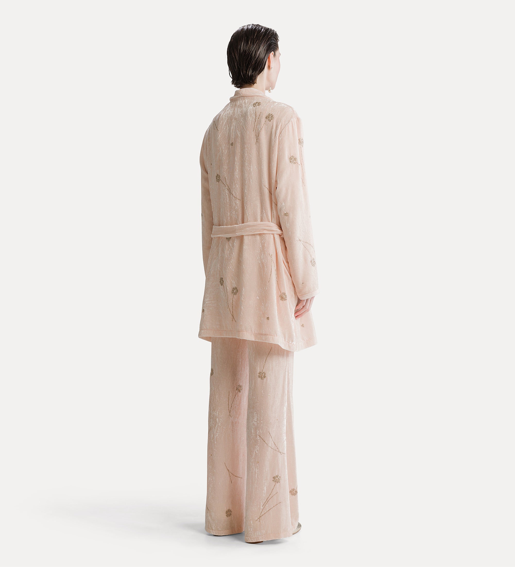 Forte capispalla e kimono “Fleurs d’Orient” Velvet Kimono kimono loto