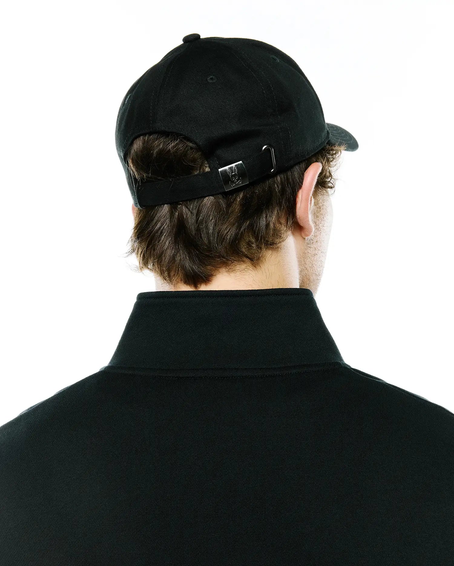 Psycho Bunny Accessories Ambrose Graphic Baseball Cap cappellino nero regolabile