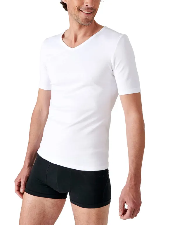 Damart Thermolactyl maglia interlock scollo a V uomo XS bianca calore grado 3