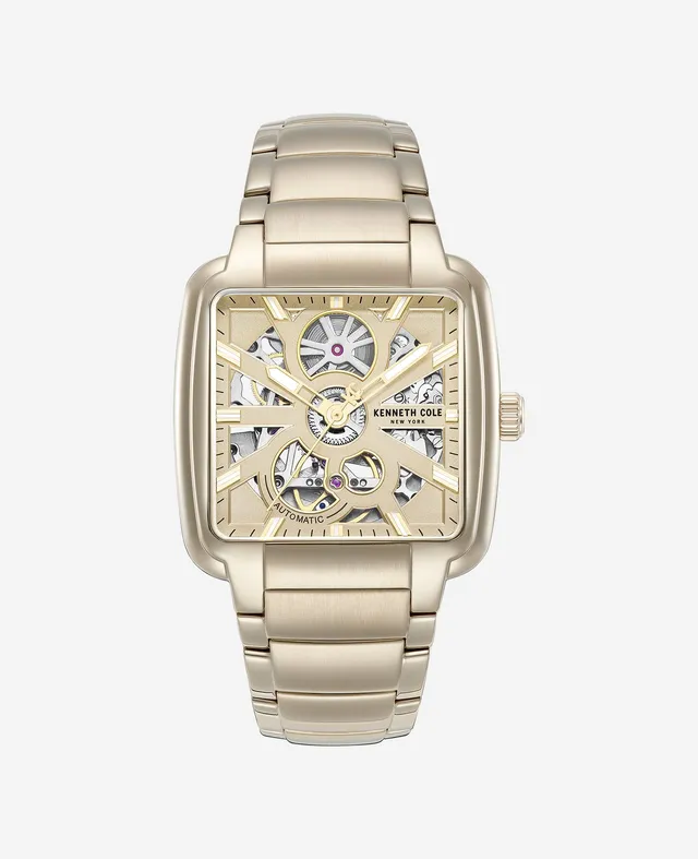 Kenneth Cole Reaction Watches Skeleton Automatic Bracelet Watch orologio dorato automatico