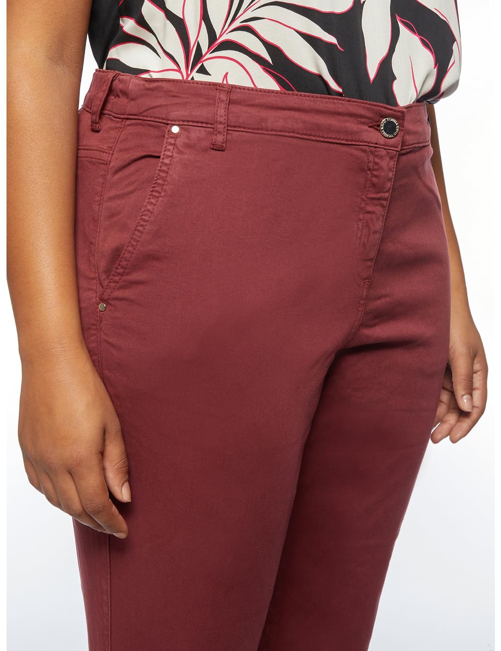 Fiorella Rubino Pantaloni Chinos in Tencel pantaloni 48 Plus gamba dritta