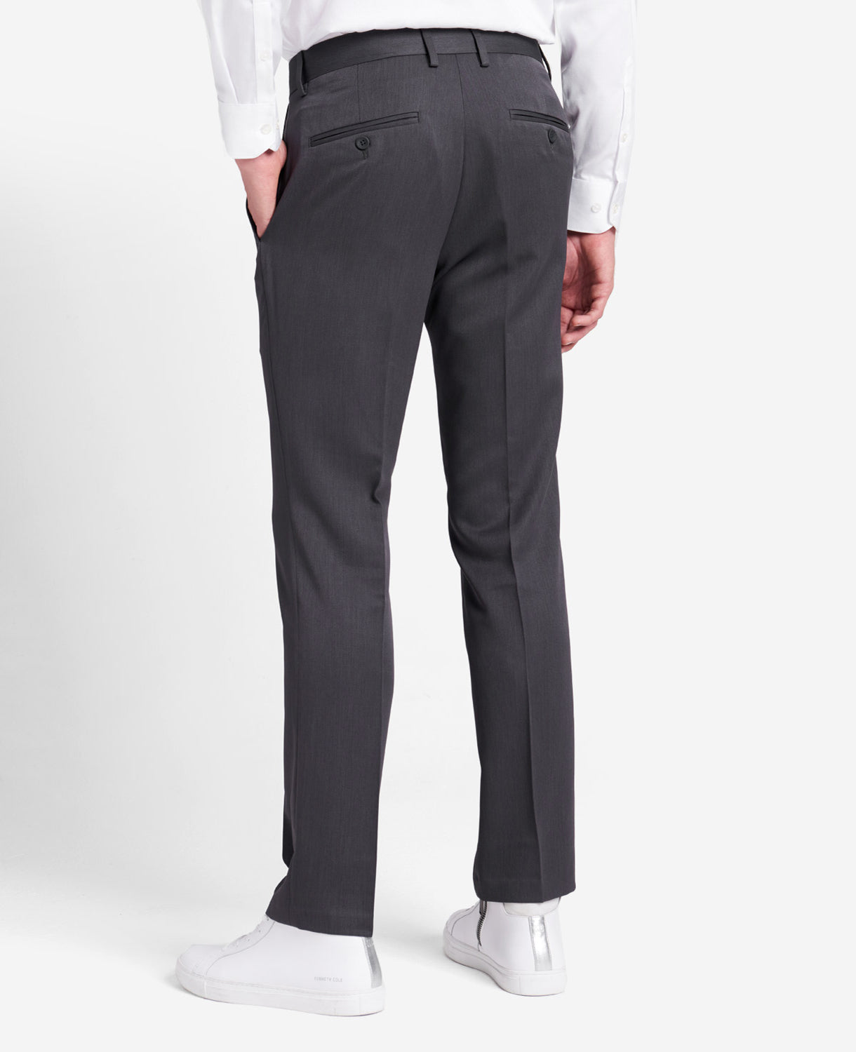 Kenneth Cole Reaction Clothing Urban Heather Slim-Fit Dress Pant pantaloni grigi slim