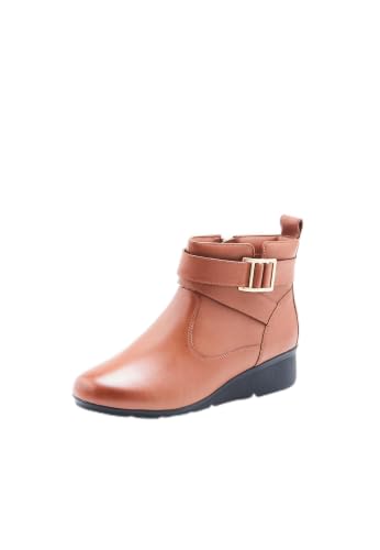 Damart Calzature Amortyl stivaletti da donna con zeppa 4 cm in pelle