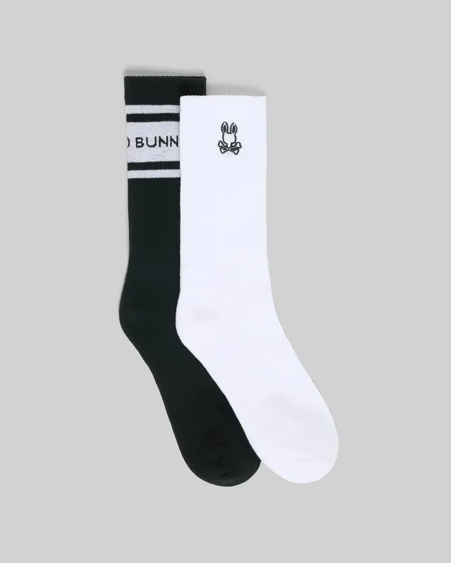 Psycho Bunny Accessories 2 Pack Sport Sock calze sportive bianche 2 paia
