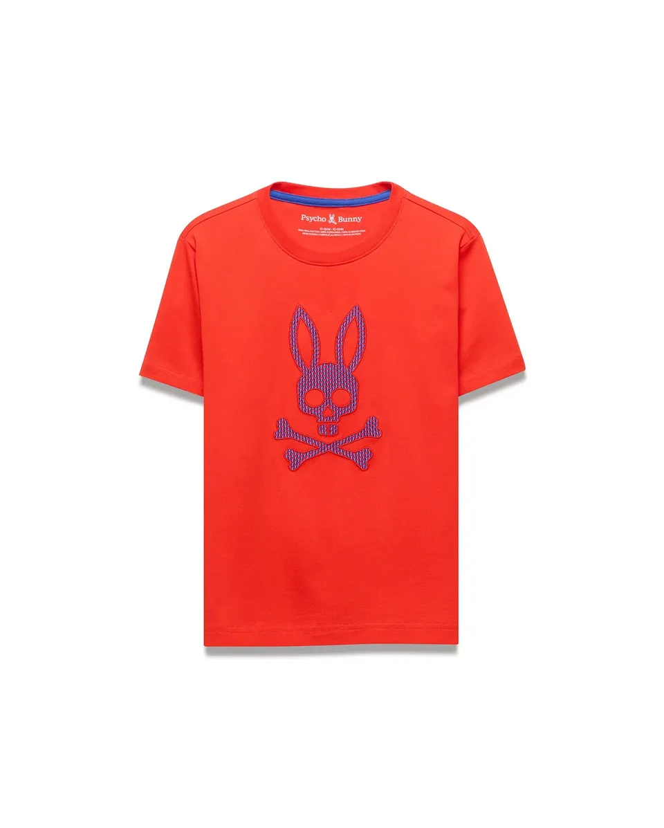 Psycho Bunny Kids Tees Stan Graphic Tee maglietta rossa bambini