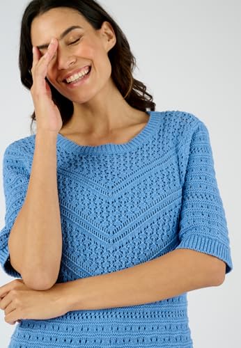 Damart Prêt-à-porter Maglione fantasia in puro cotone donna