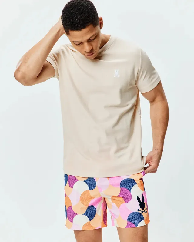 Psycho Bunny Men's Tees Taylor Pique Tee t-shirt beige Sandshell cotone Pima