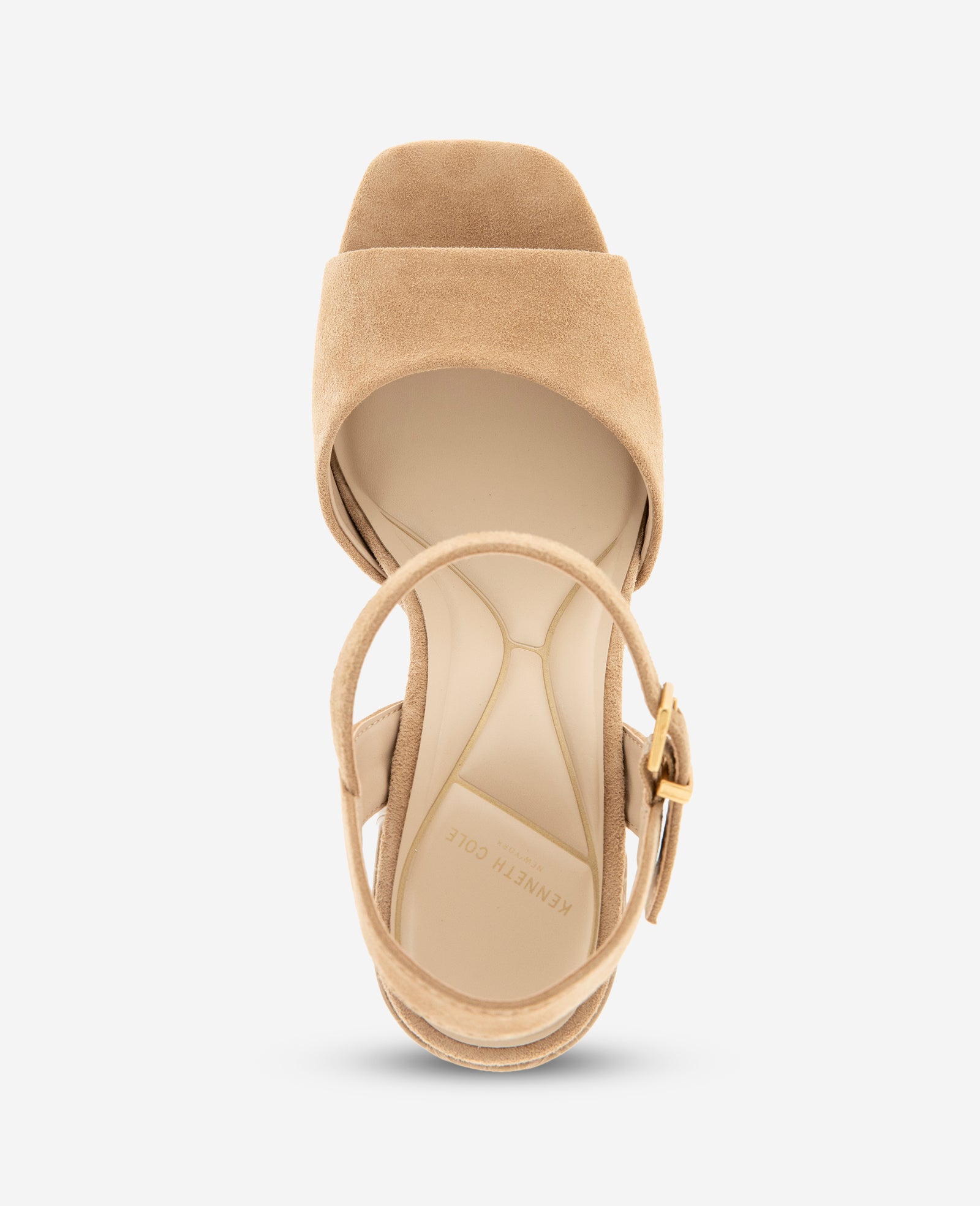 Kenneth Cole Reaction Shoes Parton Kid Suede Heel décolleté cammello camoscio