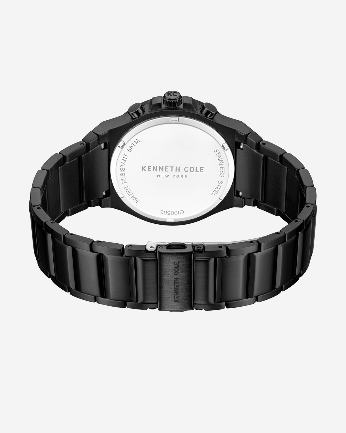 Kenneth Cole Reaction Watches Classic Bracelet Watch With Date Disc orologio nero