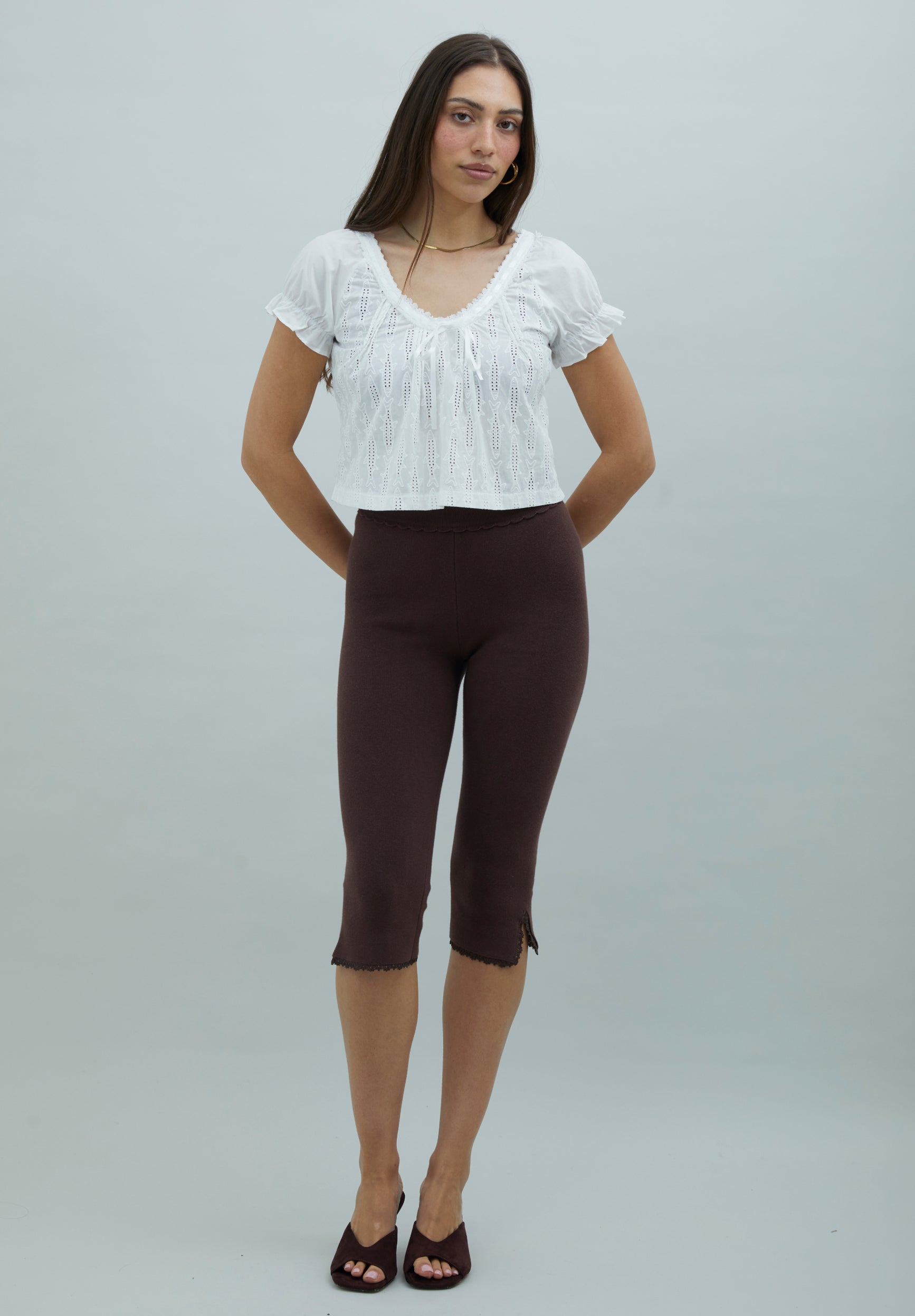 House Of Sunny Womens Tops SEA BREEZE COTTON TOP top UK 8 cotone bianco