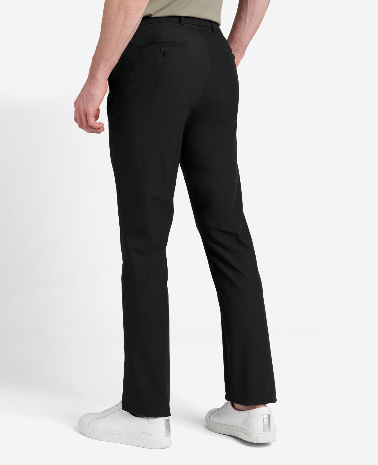 Kenneth Cole Reaction Clothing 365 Washable Suit Separate Pant pantaloni neri elasticizzati
