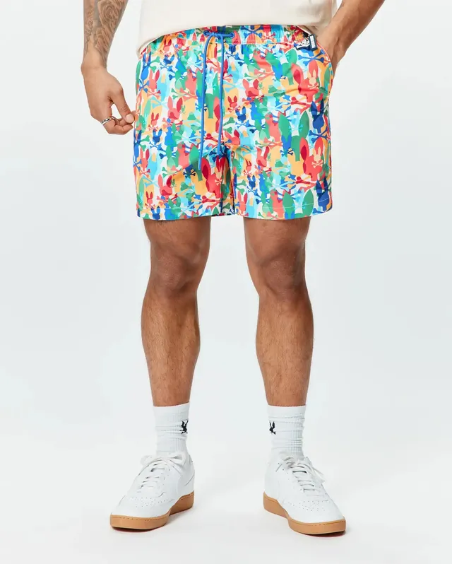 Psycho Bunny Men's Swimwear Tanner Swim Trunk costume da bagno multicolore 6 pollici