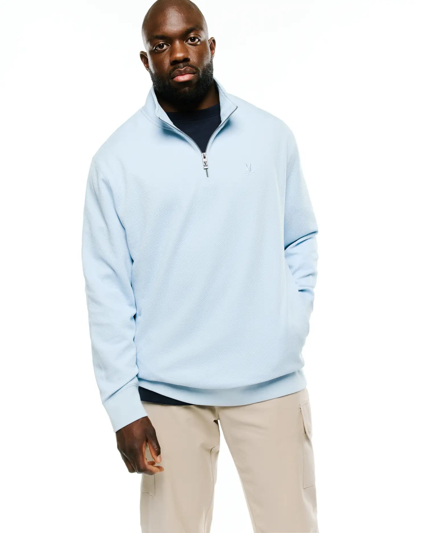 Psycho Bunny Big & Tall BIG AND TALL MARC ZIP SWEATSHIRT BT0500018 felpa Skyway