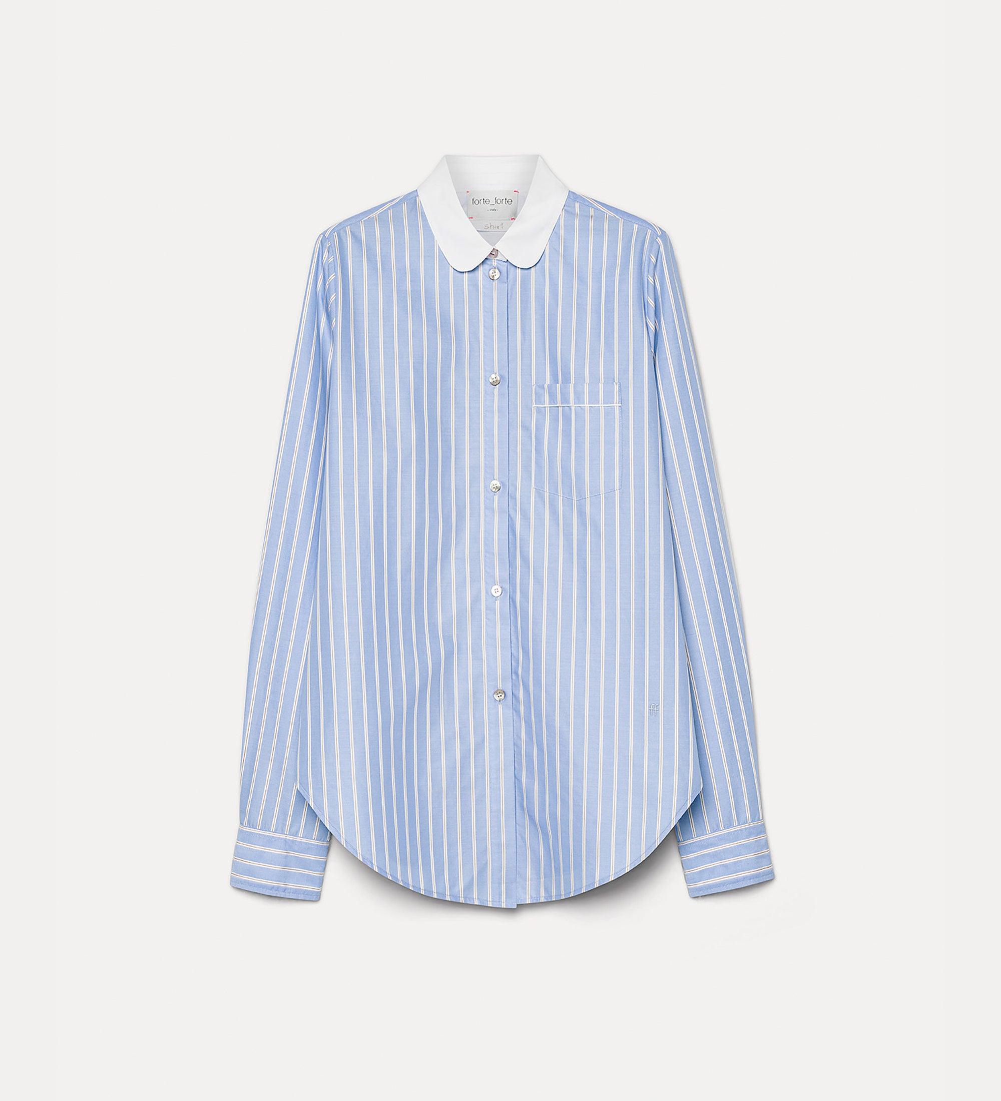 Forte camicie Striped Poplin Shirt camicia a righe oxford blue