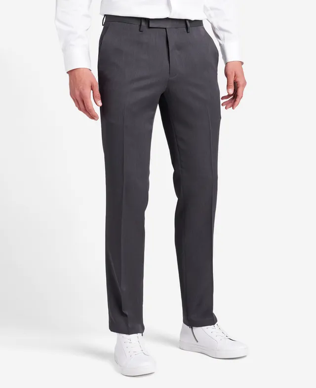 Kenneth Cole Reaction Clothing Urban Heather Slim-Fit Dress Pant pantaloni grigi slim