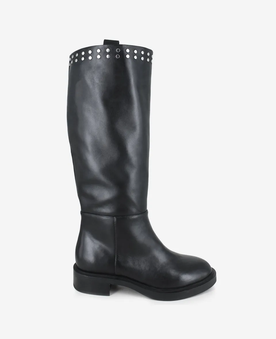Kenneth Cole Reaction Scorpio Leather stivali al ginocchio neri