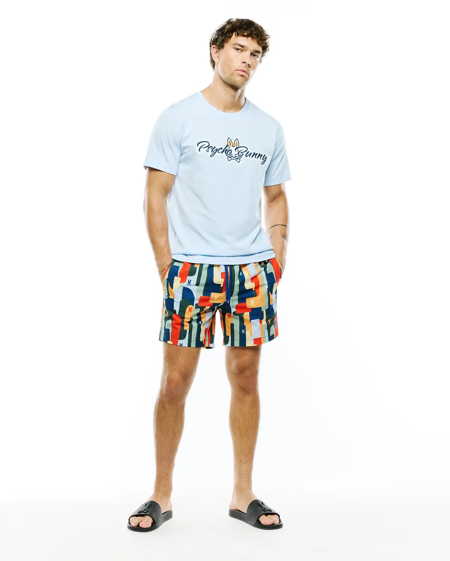 Psycho Bunny Men's Tees Jaydon Pima Cotton Logo Tee t-shirt Skyway