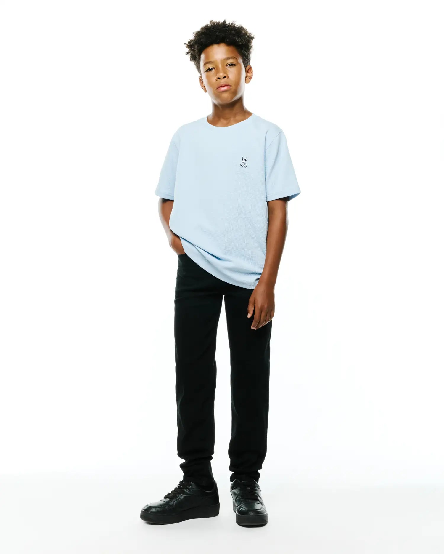 Psycho Bunny Kids Tees KIDS MAXTON WAFFLE TEE KT0200267 maglietta Skyway
