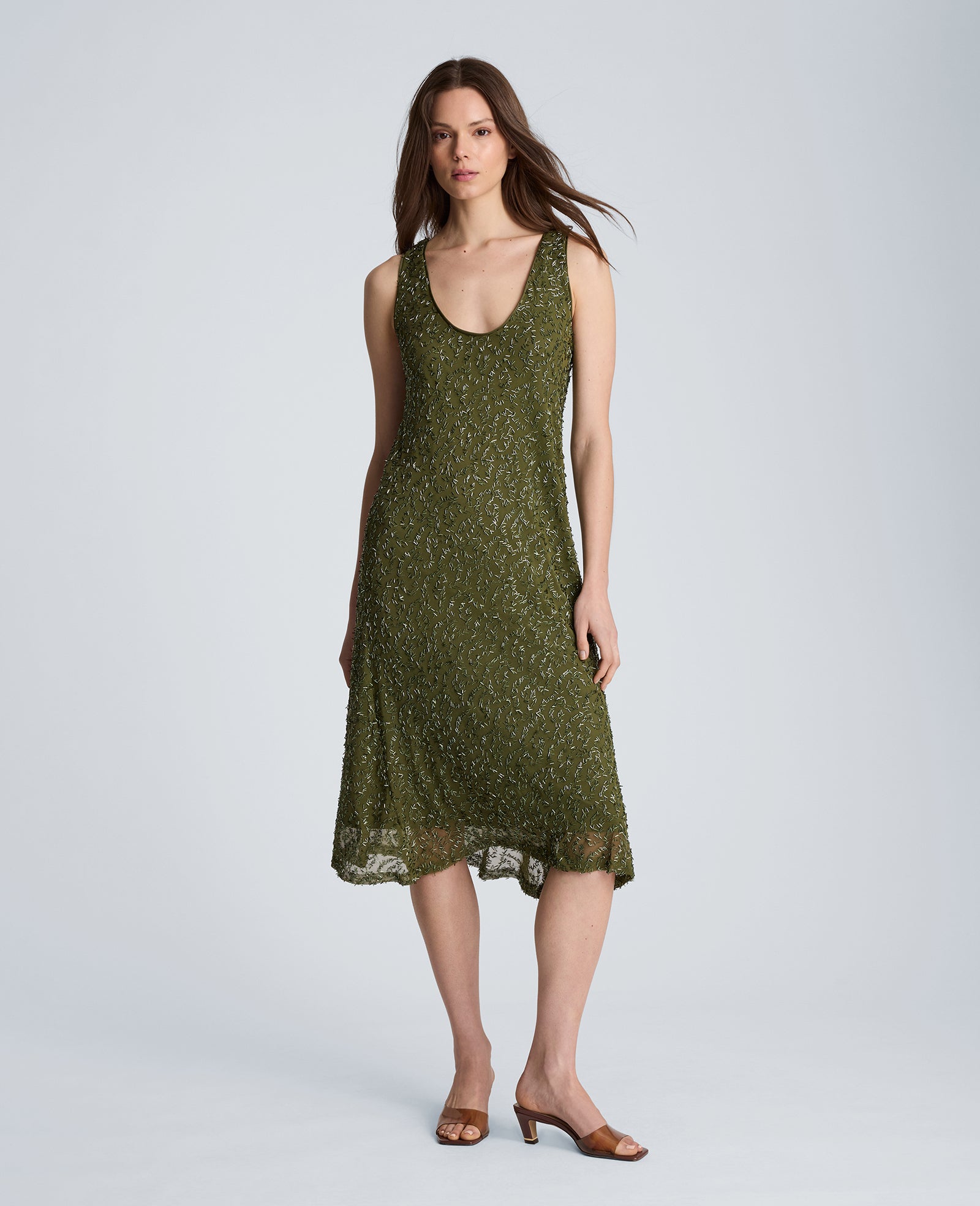 Kenneth Cole Reaction Clothing Bias Long Slip Dress vestito BREEN lungo