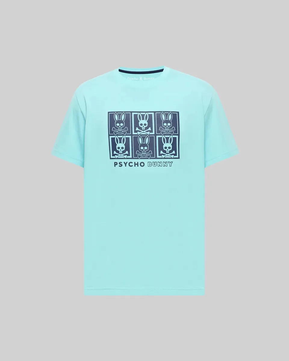Psycho Bunny Men's Tees Men's Keon Graphic Tee MT0200402 t-shirt sabbia