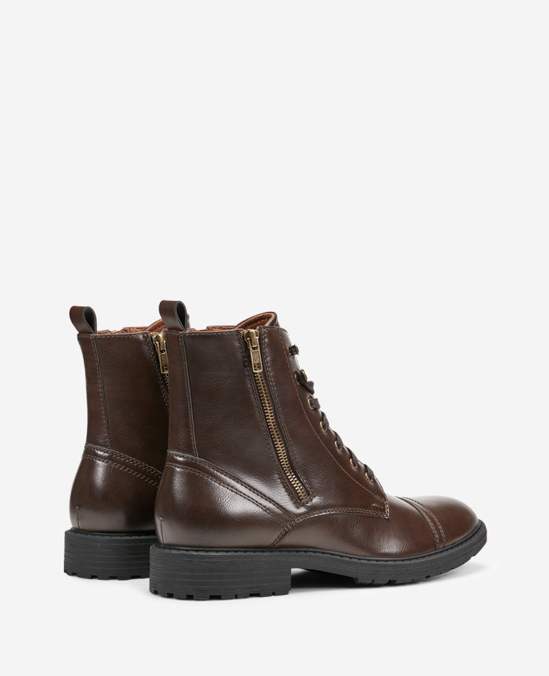 Kenneth Cole Reaction Captain anfibi uomo marroni cap toe