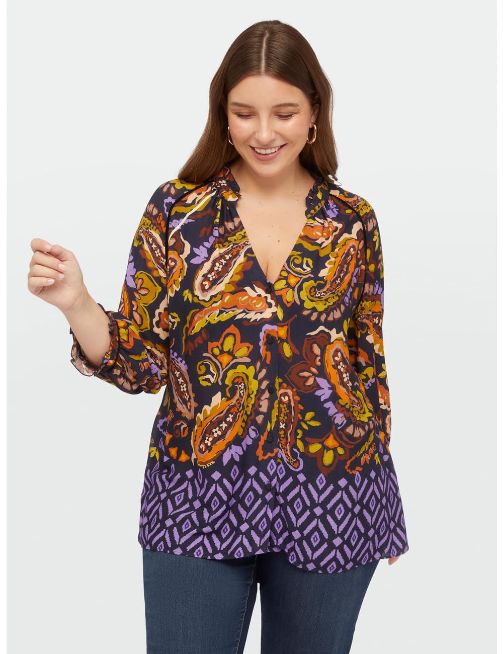 Fiorella Rubino Camicie e bluse Blusa dalla Stampa Paisley 50 Plus in viscosa