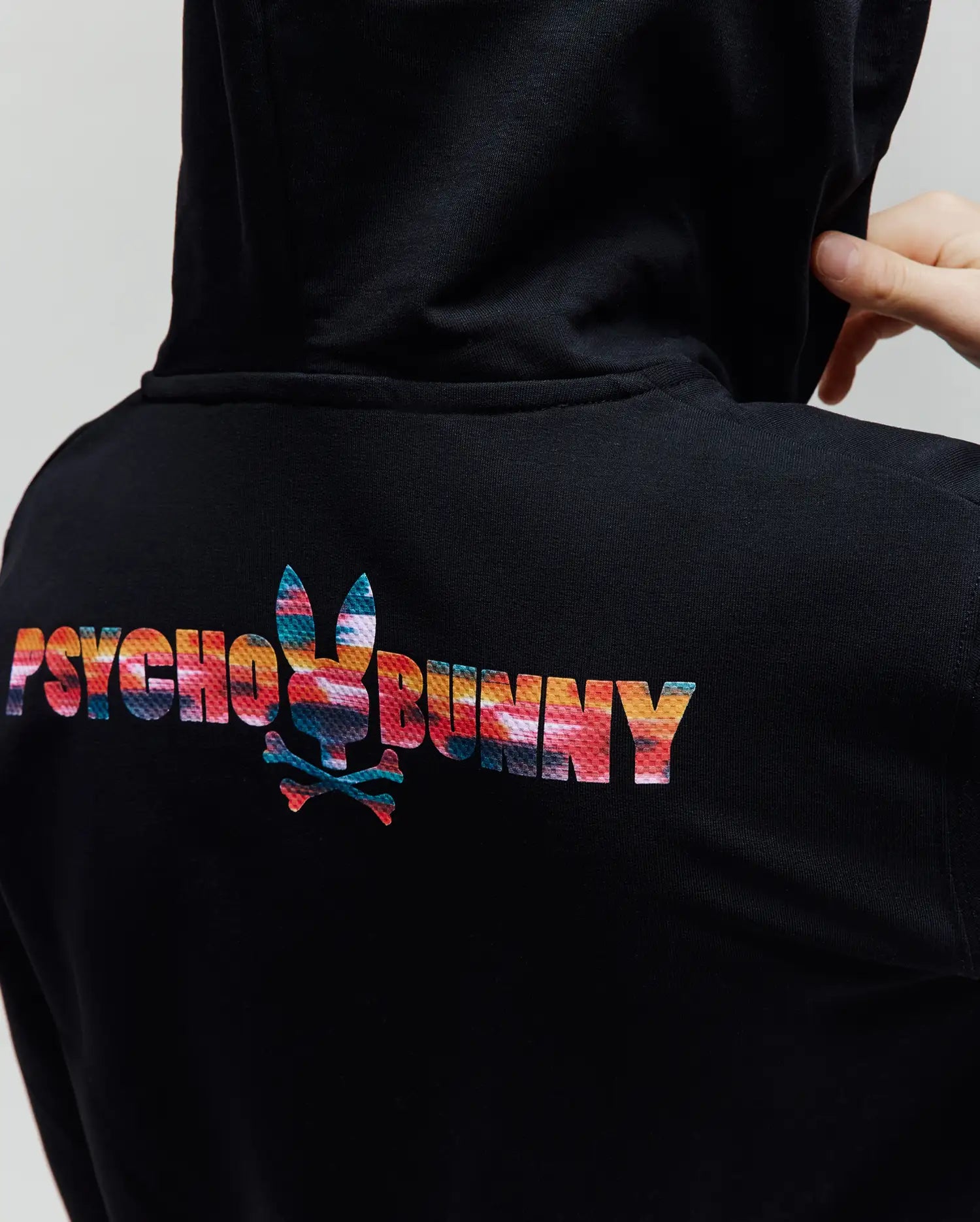 Psycho Bunny Kids Sweatshirts & Hoodies KIDS RAPHAEL FULL ZIP KT0500069 felpa nera